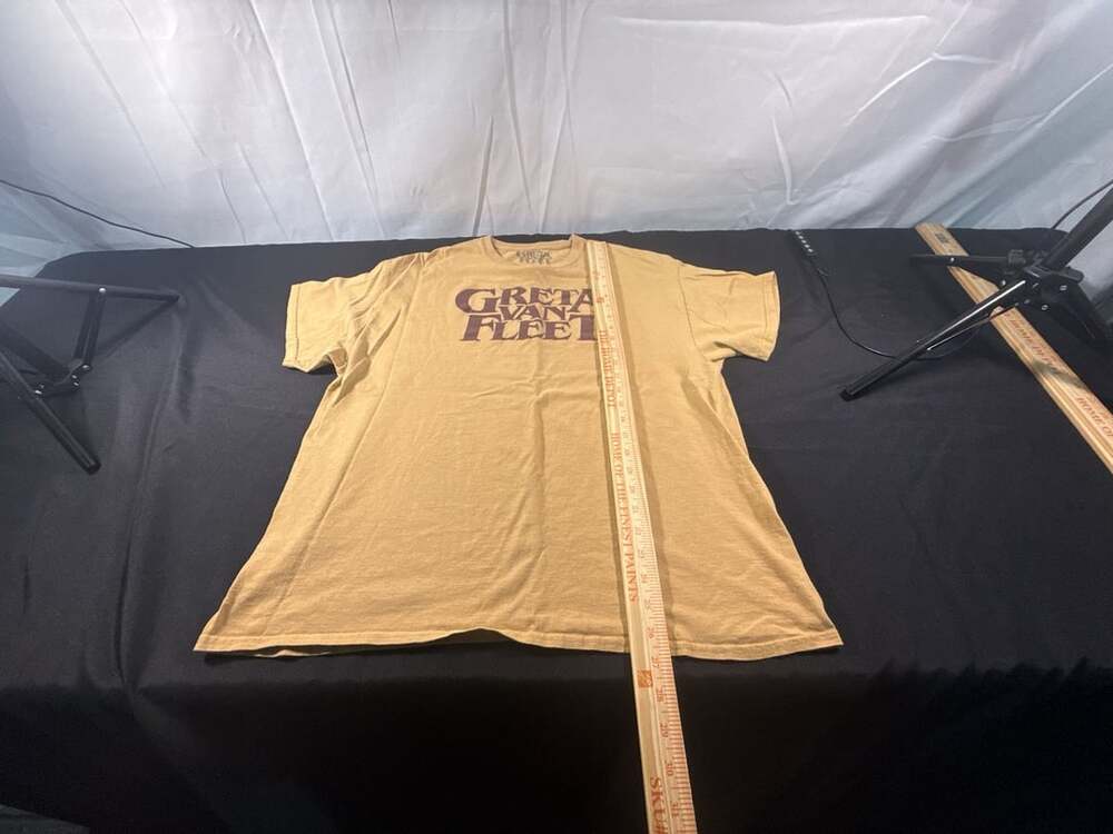 Greta Van Fleet Logo Graphic T-Shirt Yellow Size XL